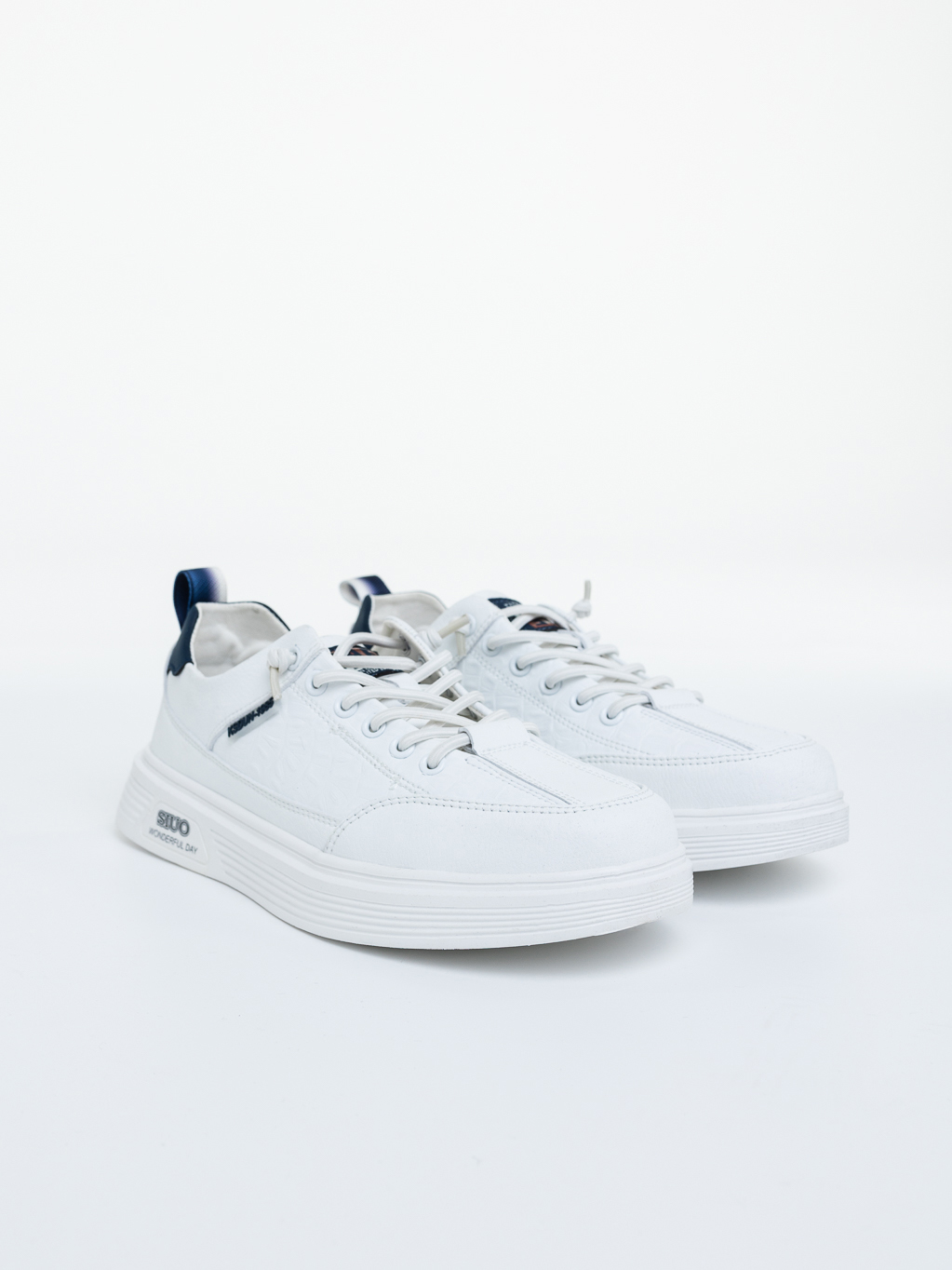 Pantofi sport barbati albi cu albastru din piele ecologica Adler, 3 - Kalapod.net Pantofi sport barbati albi cu albastru din piele ecologica Adler, 3 - Kalapod.net