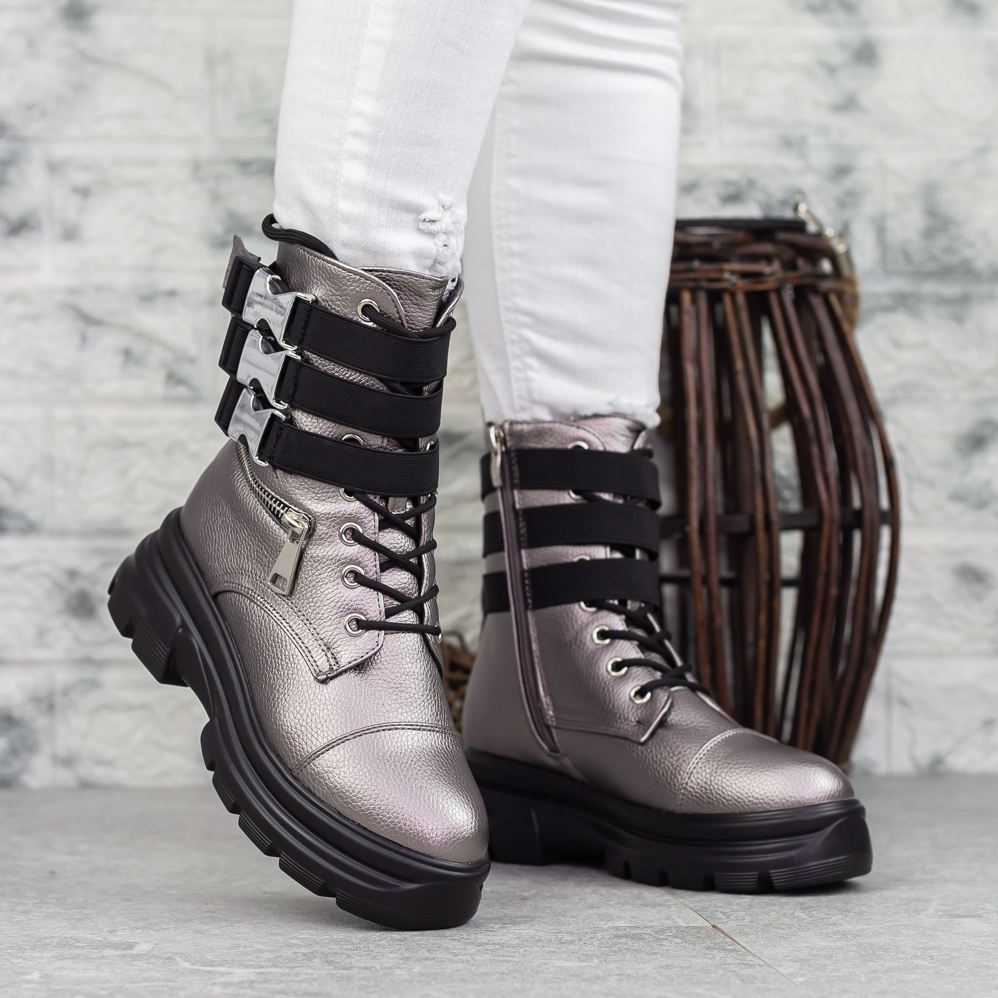 Ghete dama gri din piele ecologica Nuera, 4 - Kalapod.net Ghete dama gri din piele ecologica Nuera, 4 - Kalapod.net