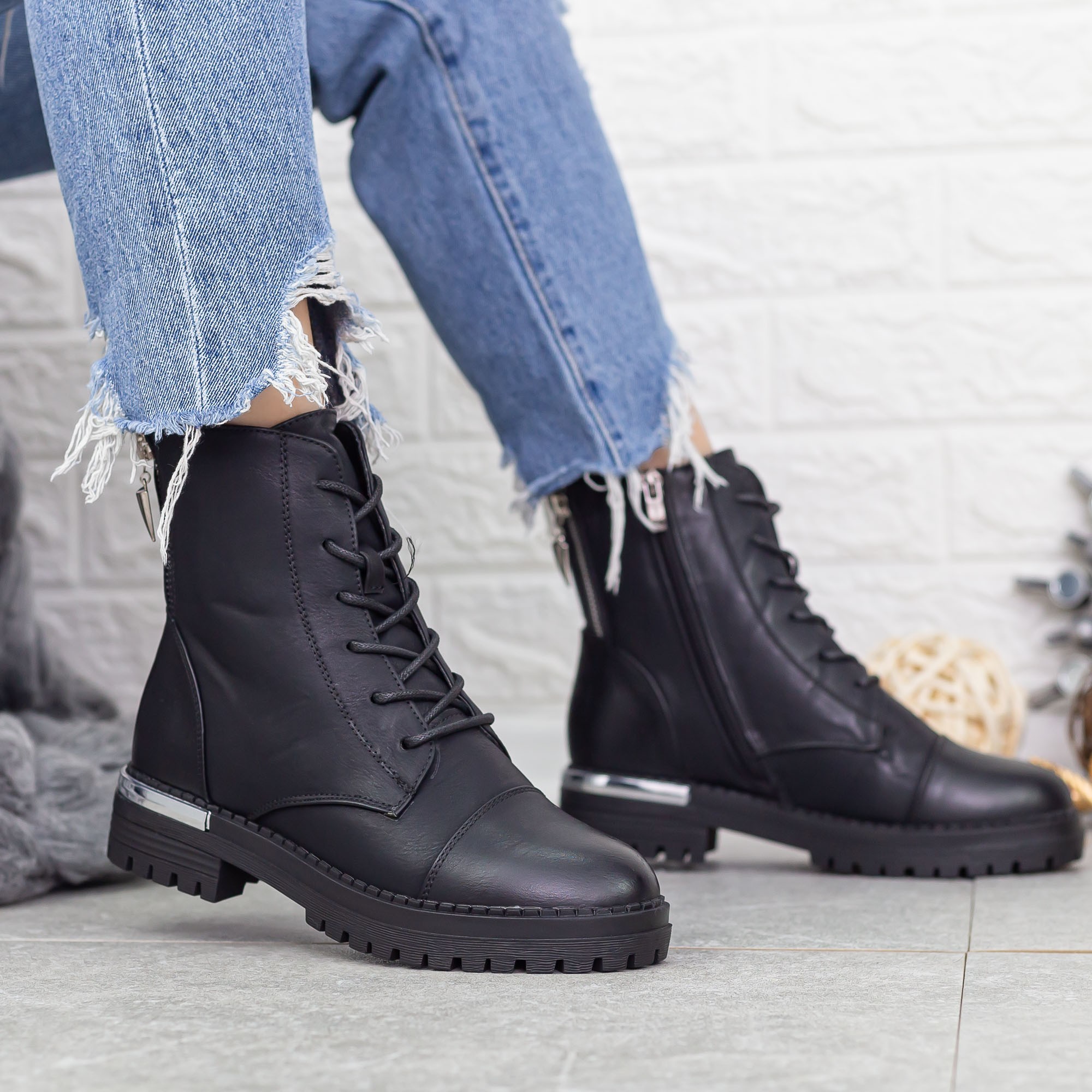 Ghete dama negre din piele ecologica Darcie - Kalapod.net Ghete dama negre din piele ecologica Darcie - Kalapod.net