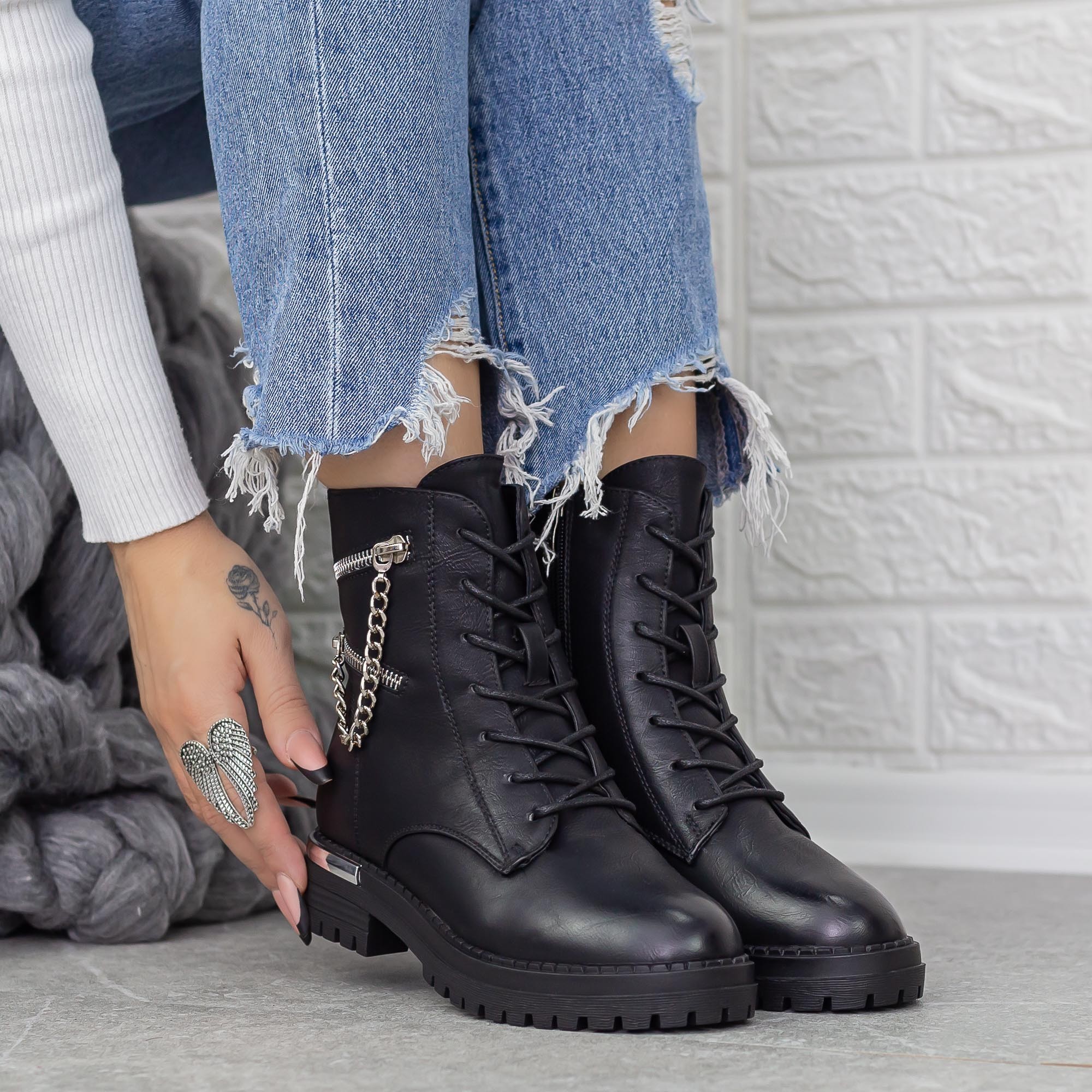 Ghete dama negre din piele ecologica Nathalie, 2 - Kalapod.net Ghete dama negre din piele ecologica Nathalie, 2 - Kalapod.net