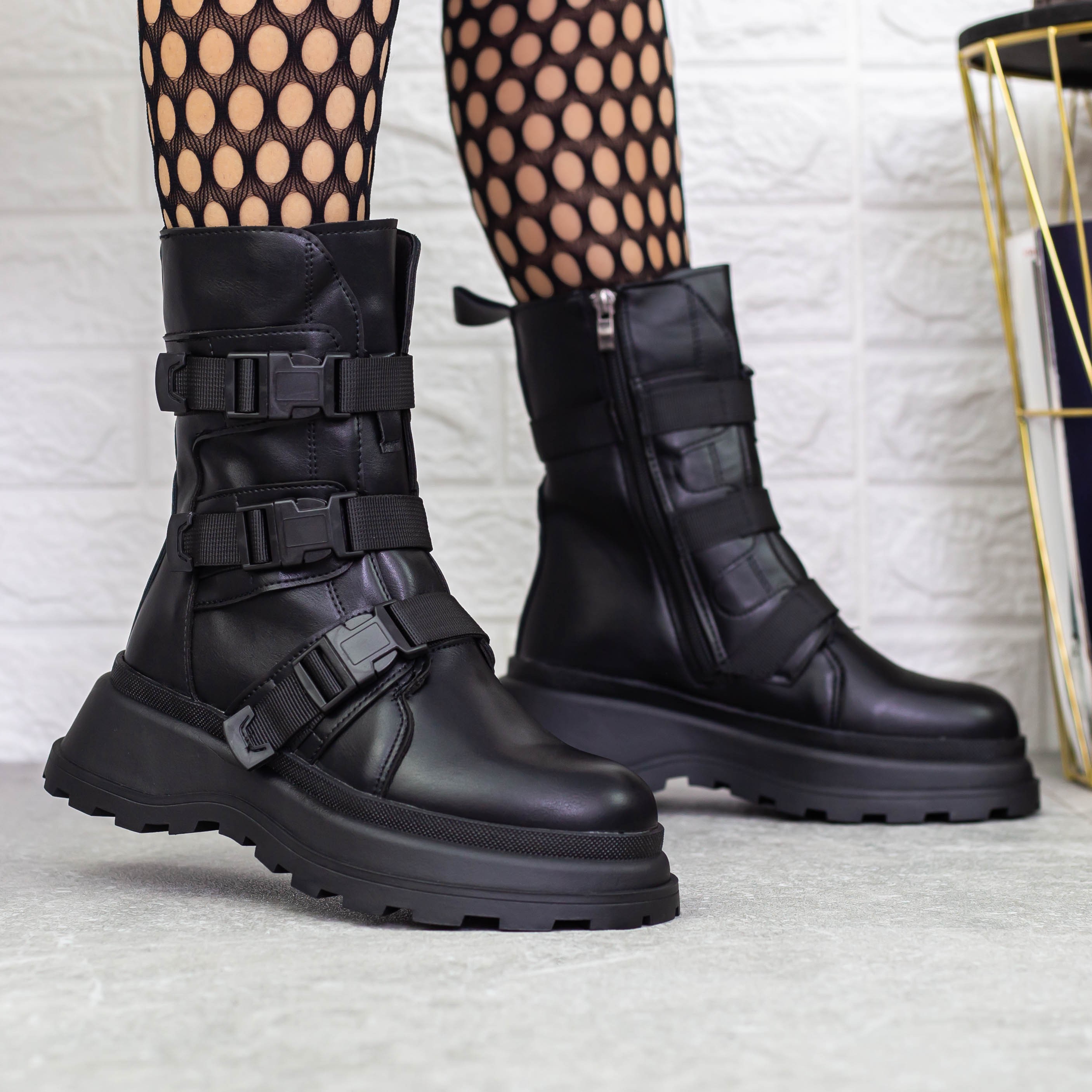 Ghete dama negre din piele ecologica Mihaja - Kalapod.net Ghete dama negre din piele ecologica Mihaja - Kalapod.net