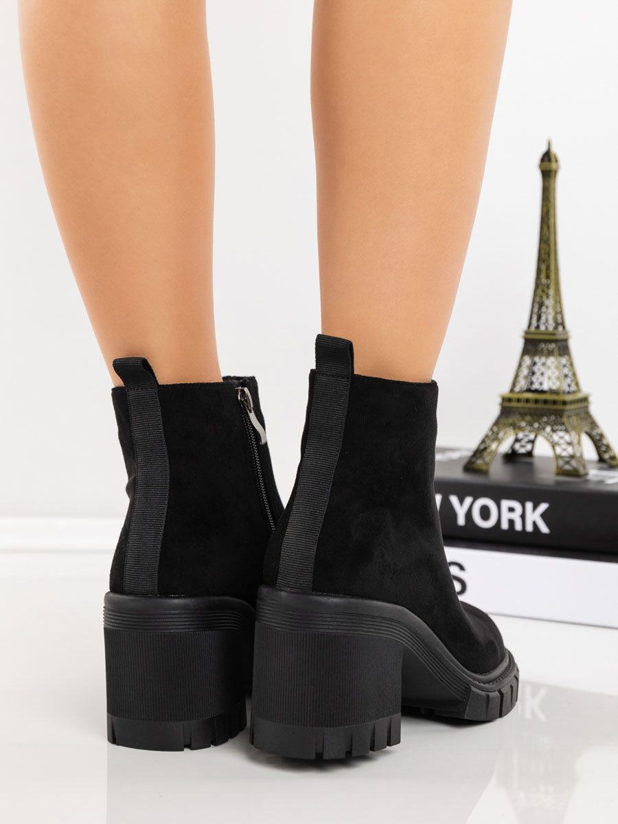 Botine dama cu toc negre din material textil Olana, 5 - Kalapod.net Botine dama cu toc negre din material textil Olana, 5 - Kalapod.net