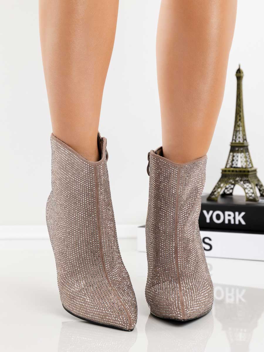 Botine dama cu toc bej inchis din material sintetic Ondora, 4 - Kalapod.net Botine dama cu toc bej inchis din material sintetic Ondora, 4 - Kalapod.net