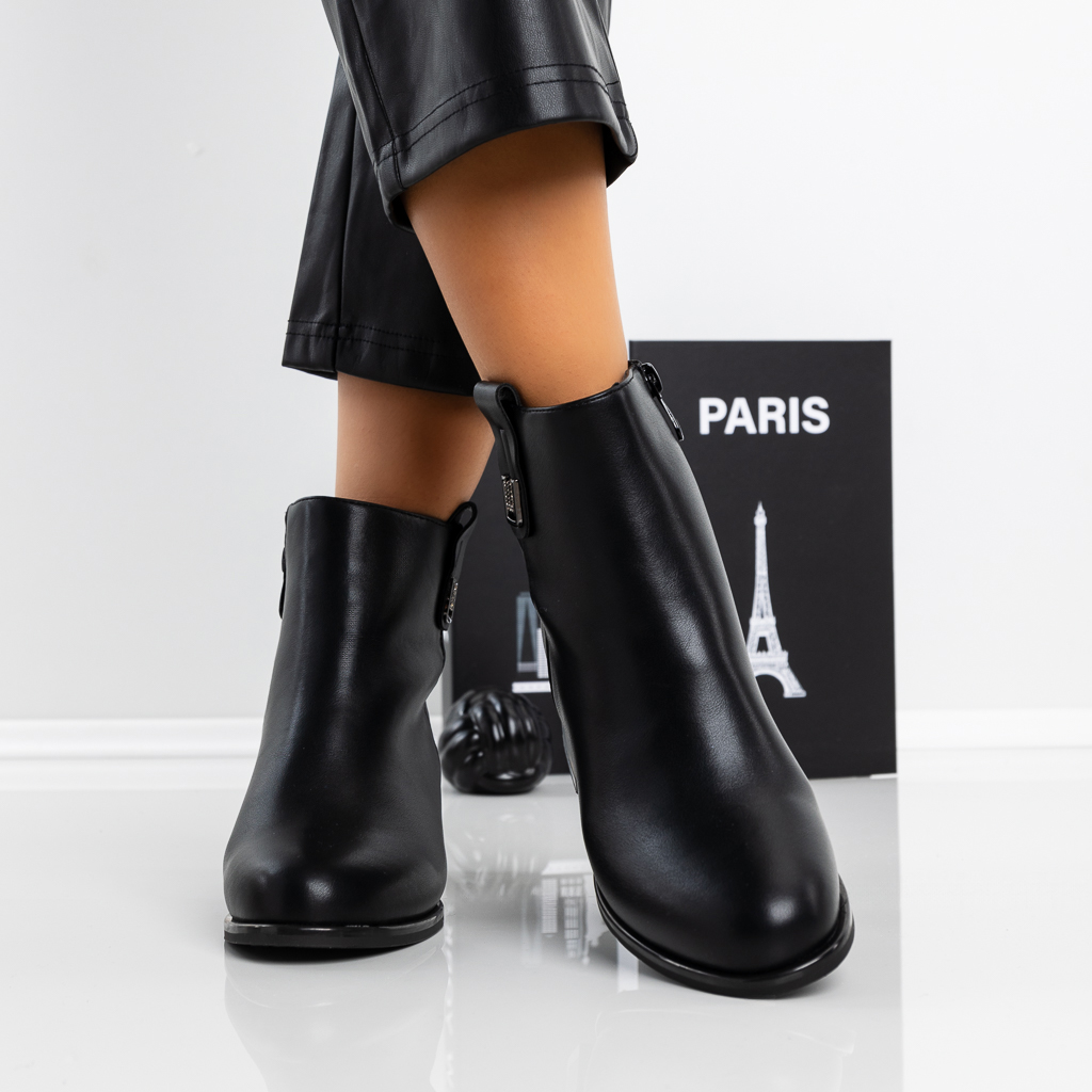 Botine dama cu toc negre din piele ecologica Meriva, 3 - Kalapod.net Botine dama cu toc negre din piele ecologica Meriva, 3 - Kalapod.net