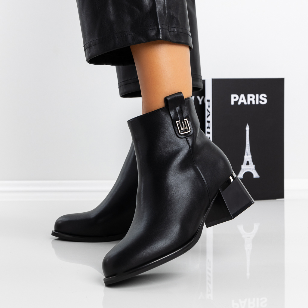 Botine dama cu toc negre din piele ecologica Meriva, 4 - Kalapod.net Botine dama cu toc negre din piele ecologica Meriva, 4 - Kalapod.net