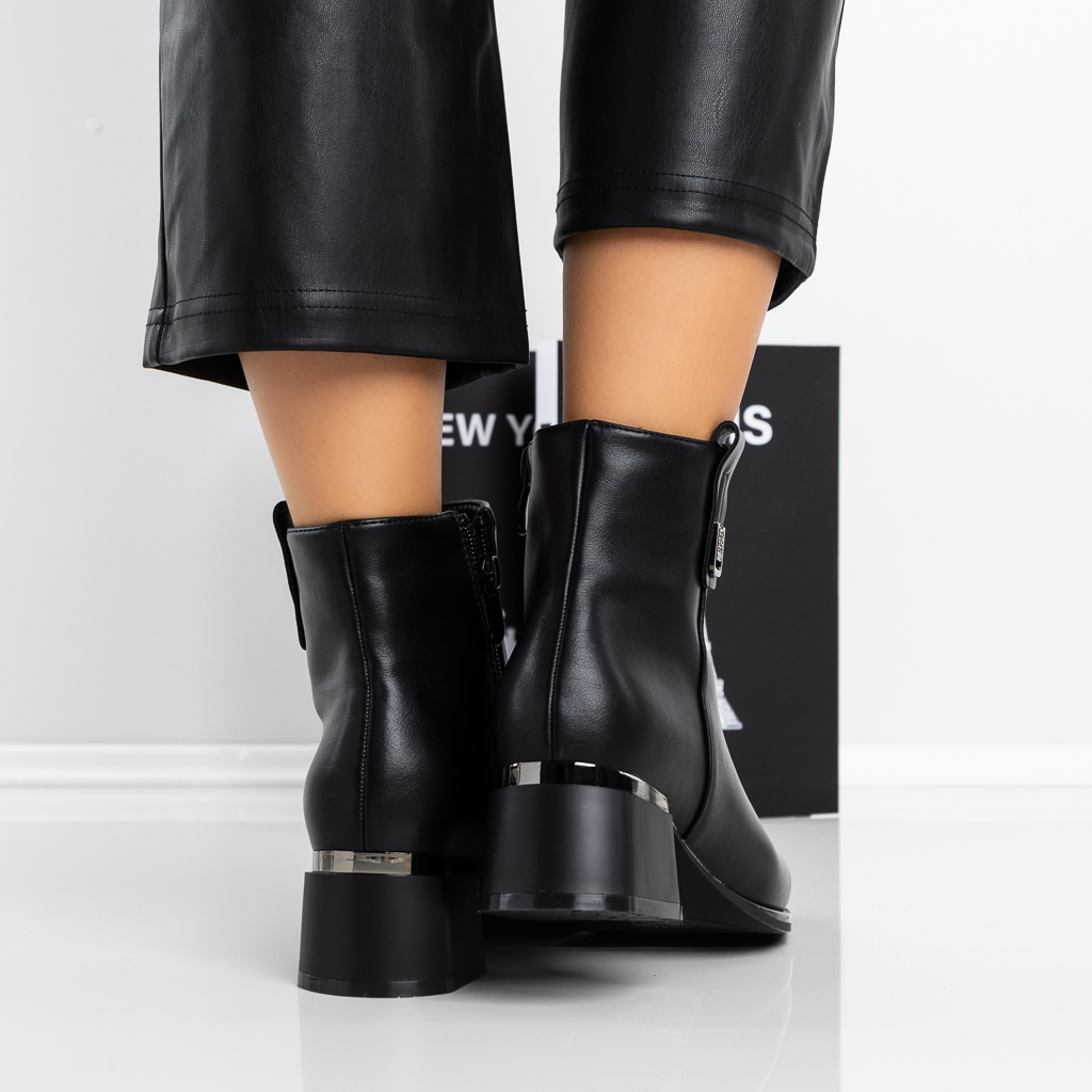 Botine dama cu toc negre din piele ecologica Meriva, 5 - Kalapod.net Botine dama cu toc negre din piele ecologica Meriva, 5 - Kalapod.net