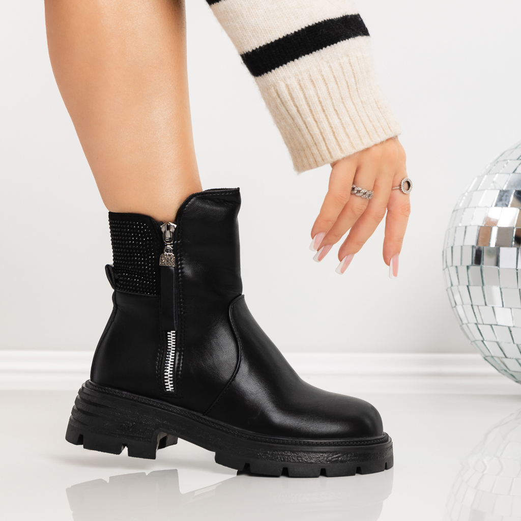 Ghete dama negre din piele ecologica Breanna, 2 - Kalapod.net Ghete dama negre din piele ecologica Breanna, 2 - Kalapod.net