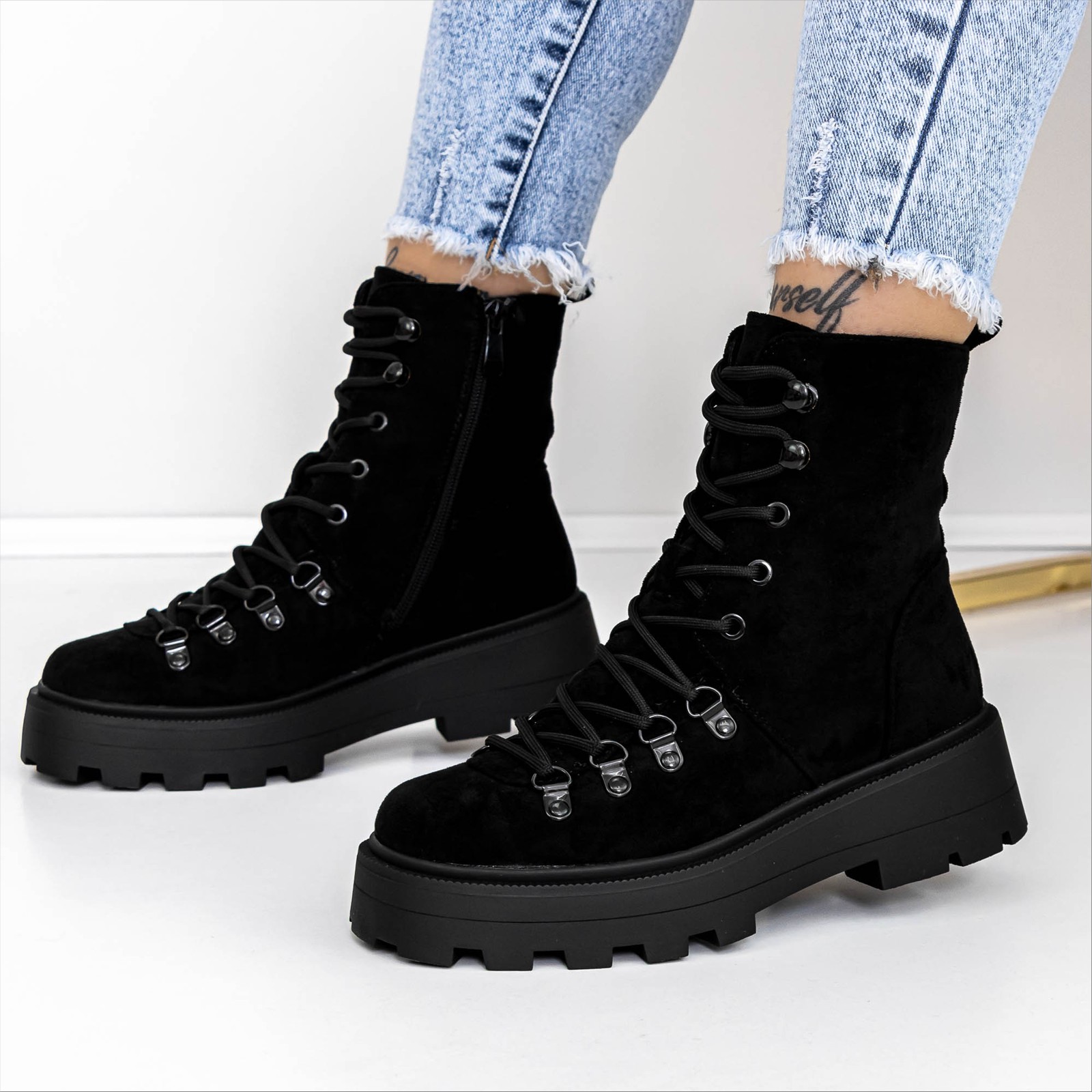 Ghete dama negre din material textil Nevella - Kalapod.net Ghete dama negre din material textil Nevella - Kalapod.net