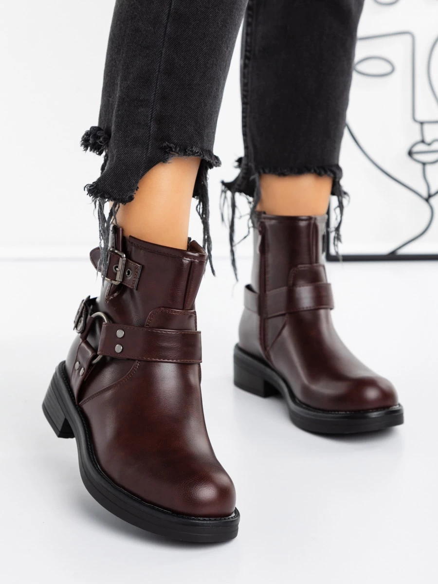 Ghete dama grena din piele ecologica Sherida - Kalapod.net Ghete dama grena din piele ecologica Sherida - Kalapod.net