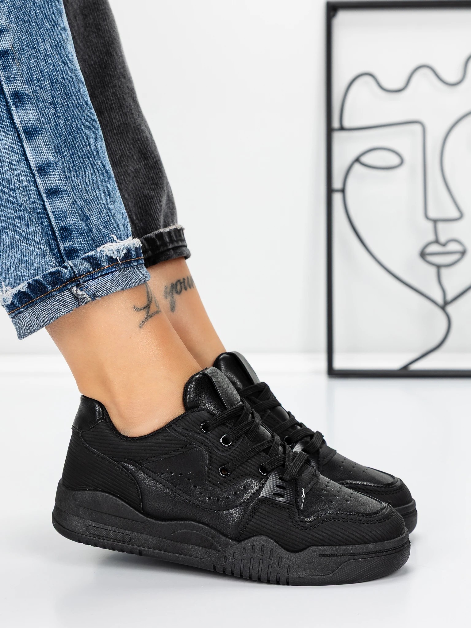 Pantofi sport dama negri din material textil Kaiana - Kalapod.net Pantofi sport dama negri din material textil Kaiana - Kalapod.net