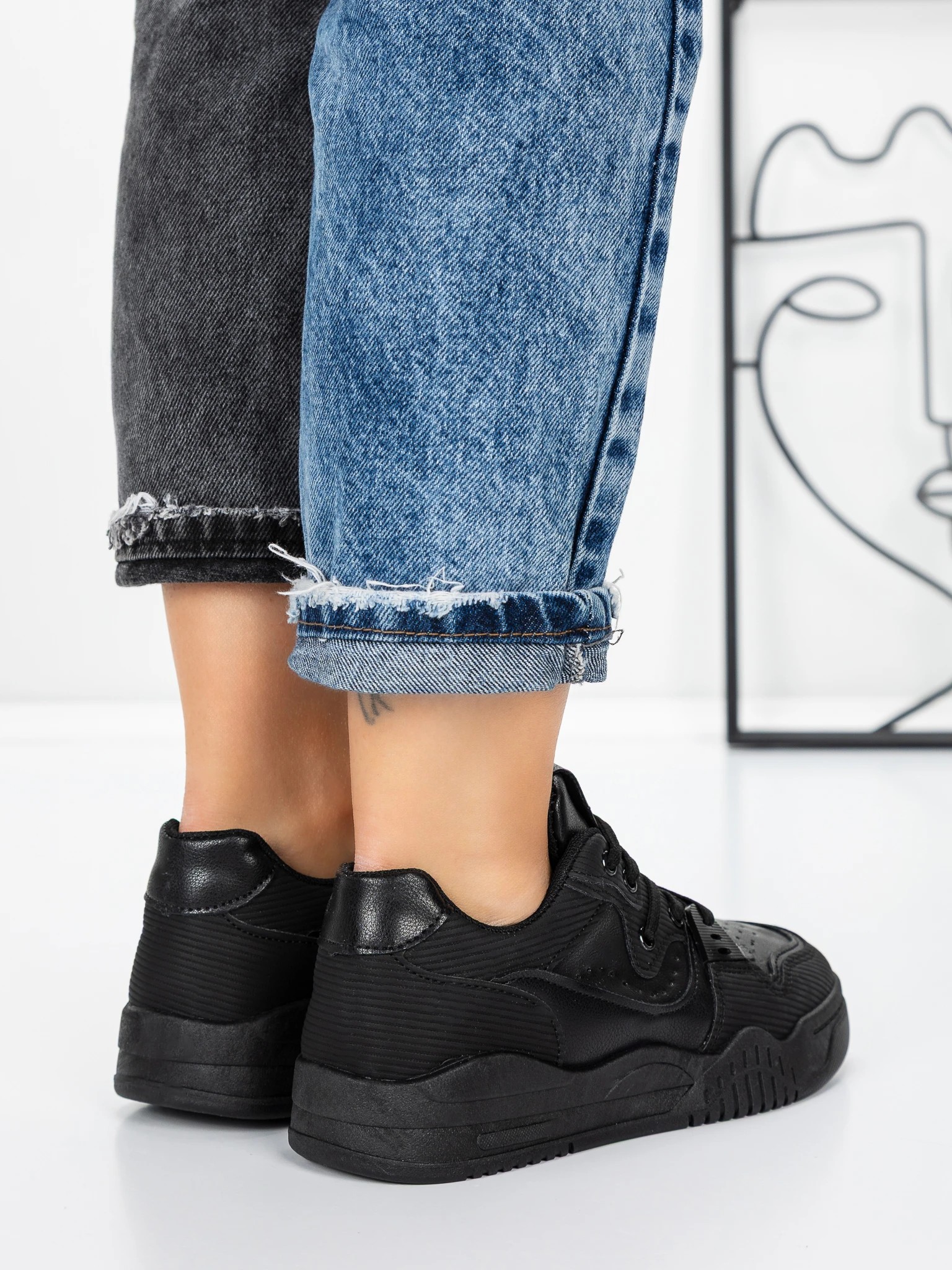 Pantofi sport dama negri din material textil Kaiana, 5 - Kalapod.net Pantofi sport dama negri din material textil Kaiana, 5 - Kalapod.net