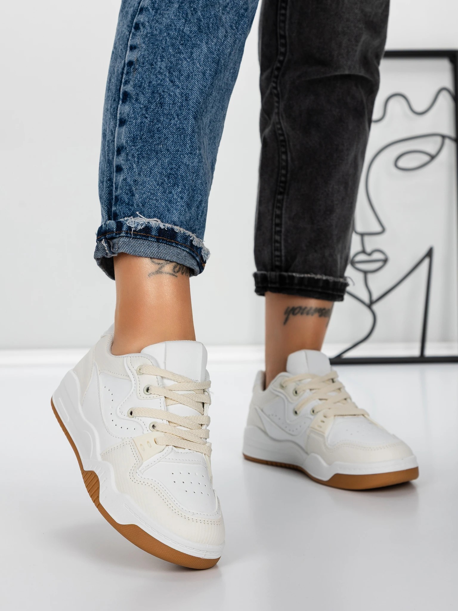 Pantofi sport dama albi din material textil Kaiana, 4 - Kalapod.net Pantofi sport dama albi din material textil Kaiana, 4 - Kalapod.net