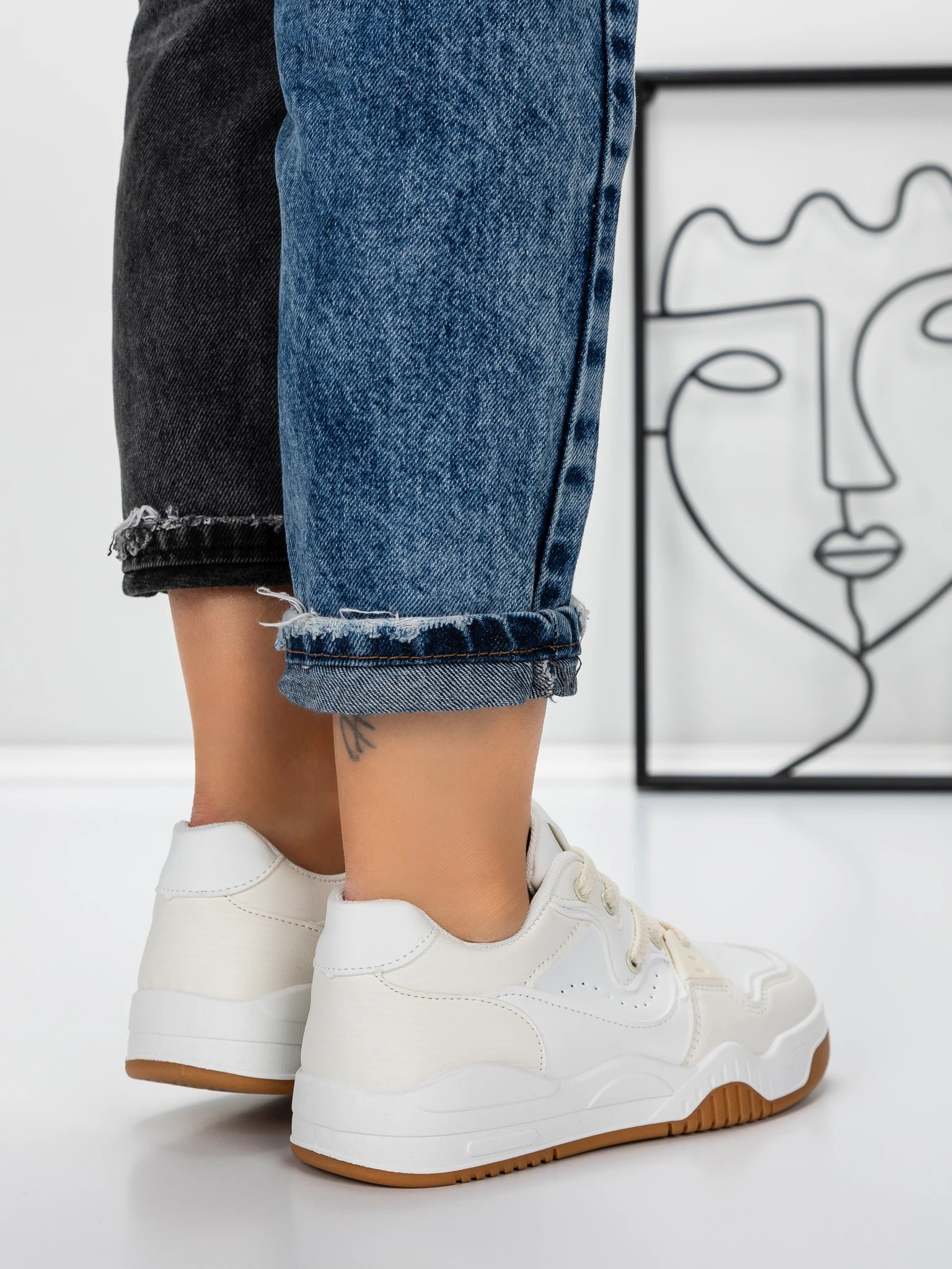 Pantofi sport dama albi din material textil Kaiana, 5 - Kalapod.net Pantofi sport dama albi din material textil Kaiana, 5 - Kalapod.net