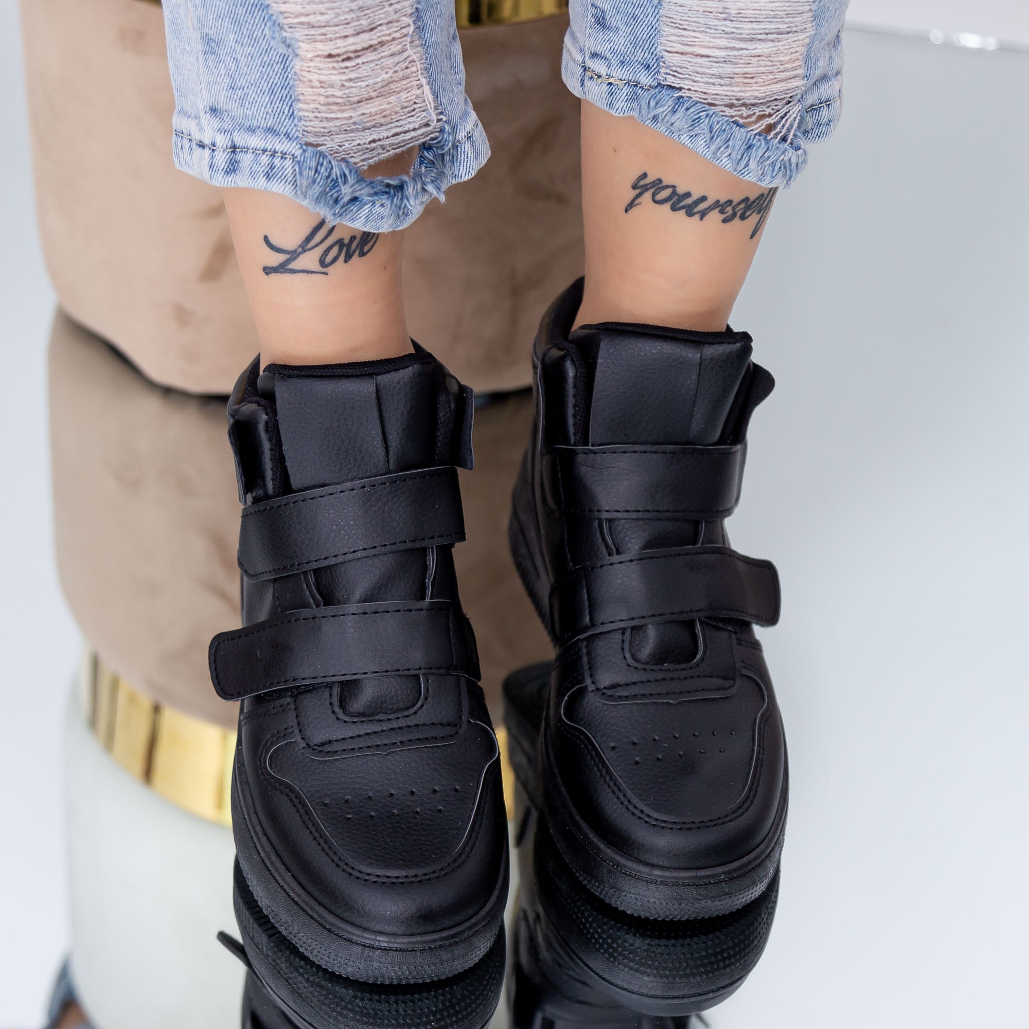 Pantofi sport dama negri din piele ecologica Zoella, 2 - Kalapod.net Pantofi sport dama negri din piele ecologica Zoella, 2 - Kalapod.net