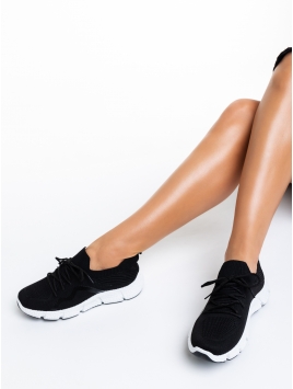 Pantofi sport dama negri din materail textil Persis - Kalapod.net