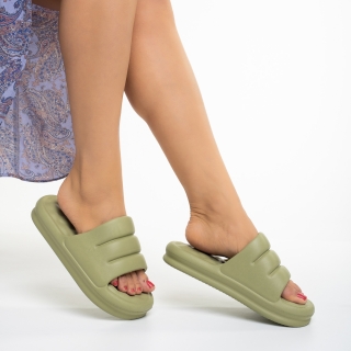 Papuci dama verzi  din material sintetic Dorothy - Kalapod.net