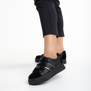 Pantofi Sport Dama, Pantofi sport dama negri din piele ecologica Oakley - Kalapod.net