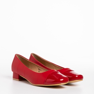 BIG SIZE, Pantofi dama rosii din piele ecologica Luanne - Kalapod.net