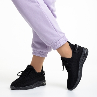 NOUTATI, Pantofi sport dama negri din material textil Asmaa - Kalapod.net