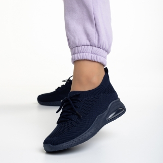 NOUTATI, Pantofi sport dama albastri din material textil Panka - Kalapod.net