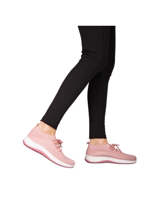 REDUCERI, Pantofi sport dama roz din material textil Jumana - Kalapod.net