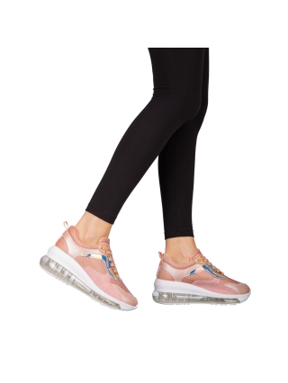 REDUCERI, Pantofi sport dama roz din piele ecologica si material textil Seka - Kalapod.net
