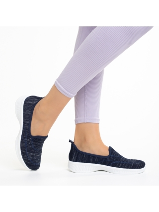 REDUCERI, Pantofi sport dama albastru din material textil Laneta - Kalapod.net