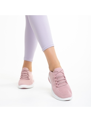 Pantofi Sport Dama, Pantofi sport dama roz din material textil Latifa - Kalapod.net