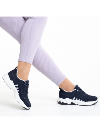 REDUCERI, Pantofi sport dama albastri din material textil Linetta - Kalapod.net