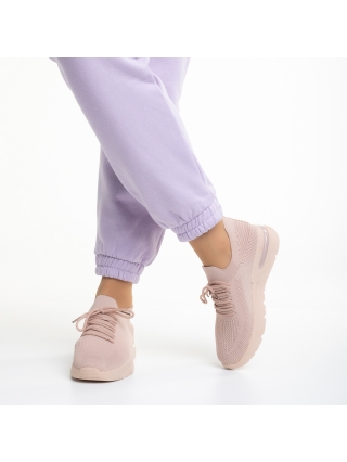 Pantofi sport dama roz din material textil Miyoko - Kalapod.net