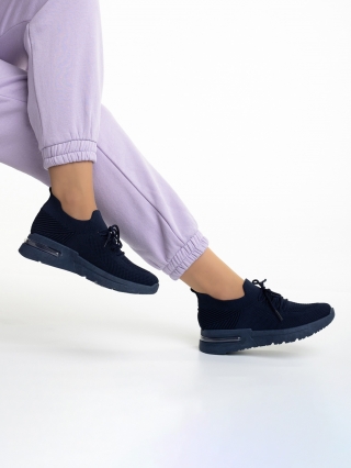Pantofi Sport Dama, Pantofi sport dama albastri din material textil Miyoko - Kalapod.net