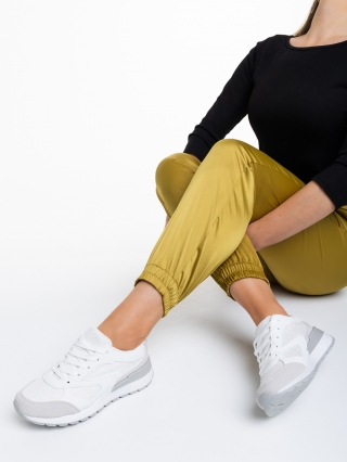 ULTIMA MARIME, Pantofi sport dama albi din material textil Taika - Kalapod.net