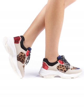 Pantofi sport si Tenisi, Pantofi sport dama Andra leopard - Kalapod.net