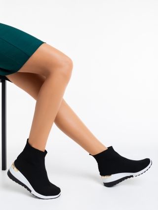 NOUTATI, Pantofi sport dama negri din material textil Maren - Kalapod.net