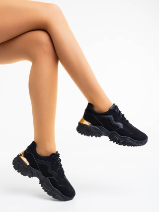 REDUCERI, Pantofi sport dama negri din material textil Nimue - Kalapod.net