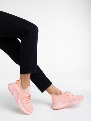 NOUTATI, Pantofi sport dama roz din material textil Lujuana - Kalapod.net