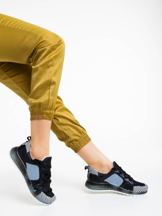 NOUTATI, Pantofi sport dama negri din material textil Torillia - Kalapod.net