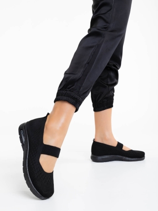 Incaltaminte Dama, Pantofi sport dama negri din material textil Renora - Kalapod.net