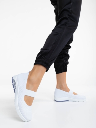 NOUTATI, Pantofi sport dama albi din material textil Renora - Kalapod.net