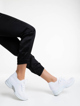 REDUCERI, Pantofi sport dama albi din material textil Resma - Kalapod.net