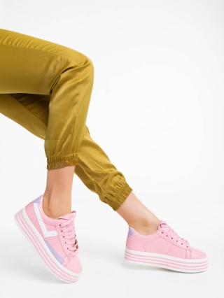 NOUTATI, Pantofi sport dama roz din piele ecologica Gratiela - Kalapod.net