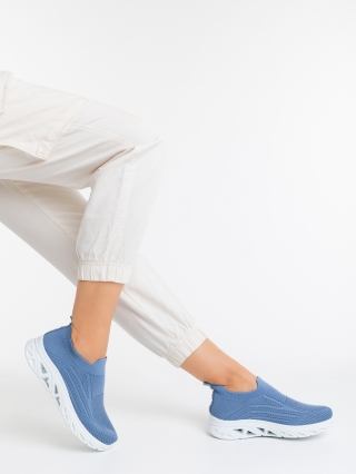 Hot Summer Sale - Reduceri Pantofi sport dama albastri din material textil Yazmin Promotie