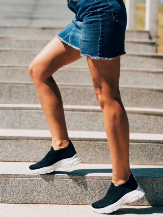 Hot Summer Sale - Reduceri Pantofi sport dama negri din material textil Sakura Promotie