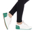 Pantofi sport dama Melgar albi cu verde, 2 - Kalapod.net
