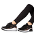 Pantofi sport dama negru cu alb din material textil Ikel, 4 - Kalapod.net