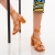 Sandale dama cu toc portocalii din piele ecologica Rossy, 4 - Kalapod.net