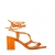 Sandale dama cu toc portocalii din piele ecologica Rossy, 2 - Kalapod.net