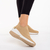 Pantofi sport dama bej din material textil Misima - Kalapod.net