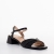 Sandale dama cu toc negre din piele ecologica Esmeralda - Kalapod.net