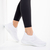 Pantofi sport dama albi din material textil Aceline - Kalapod.net